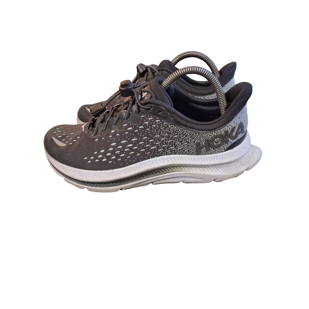 Hoka Kawana Black White Running Shoes Mens 8.5 D Womens 10 1123163 BWHT Sneaker